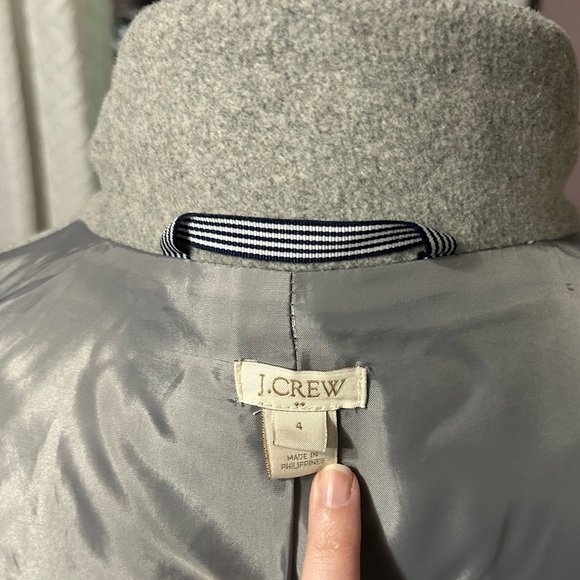 J. Crew Wool City Coat | gray | size 4 with full zipper - Picture 9 of 9